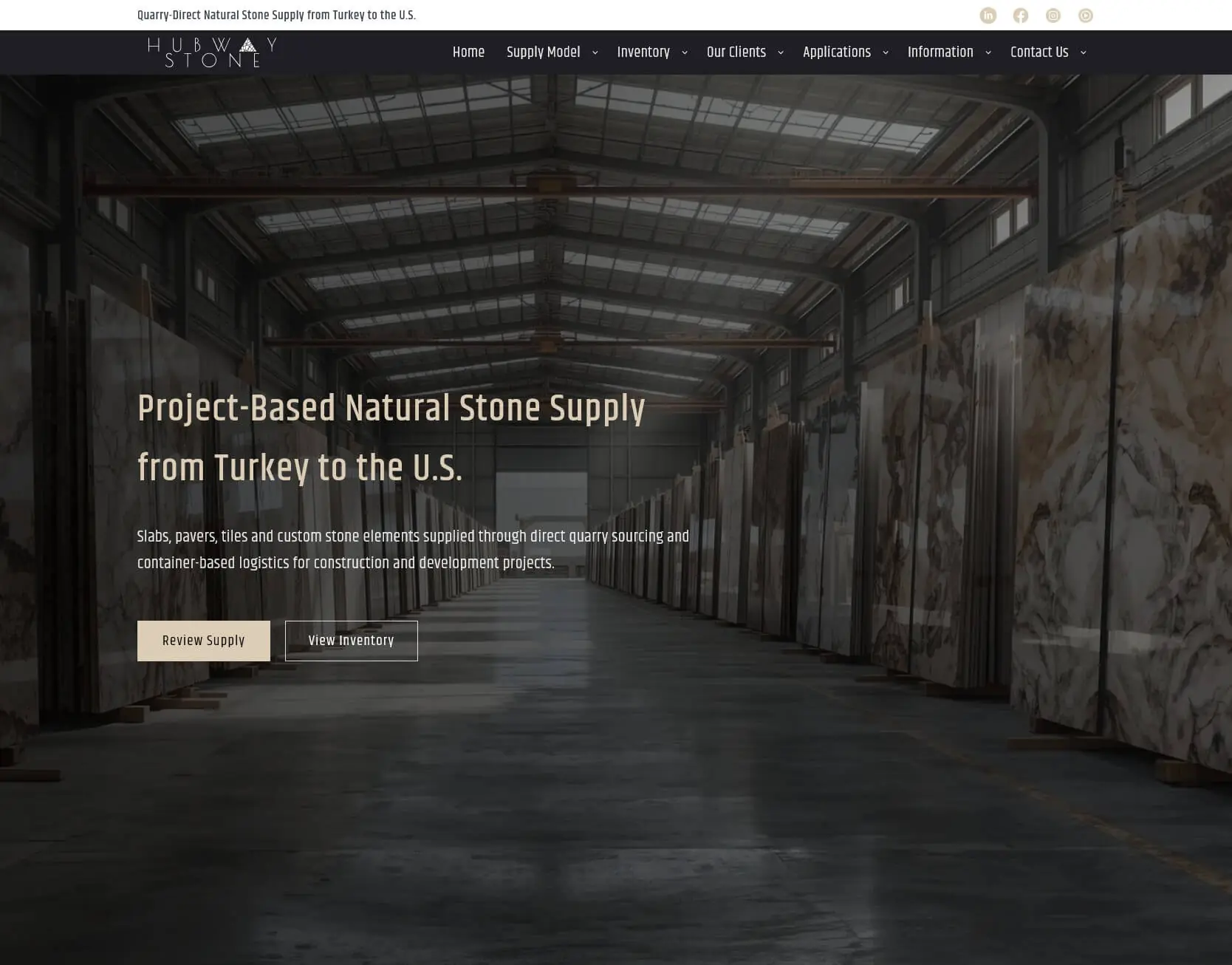 B2B Website Development for Hubway Stone