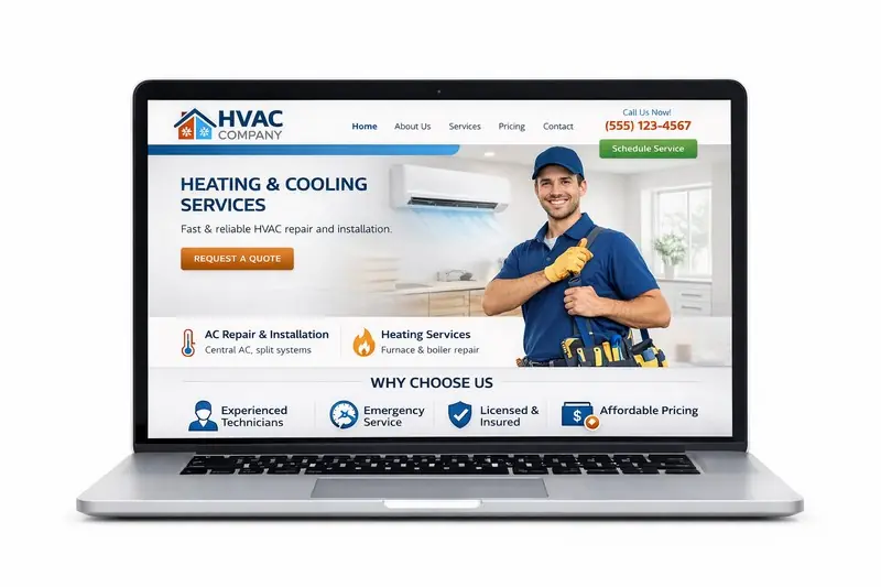 HVAC Website Design for Service Companies