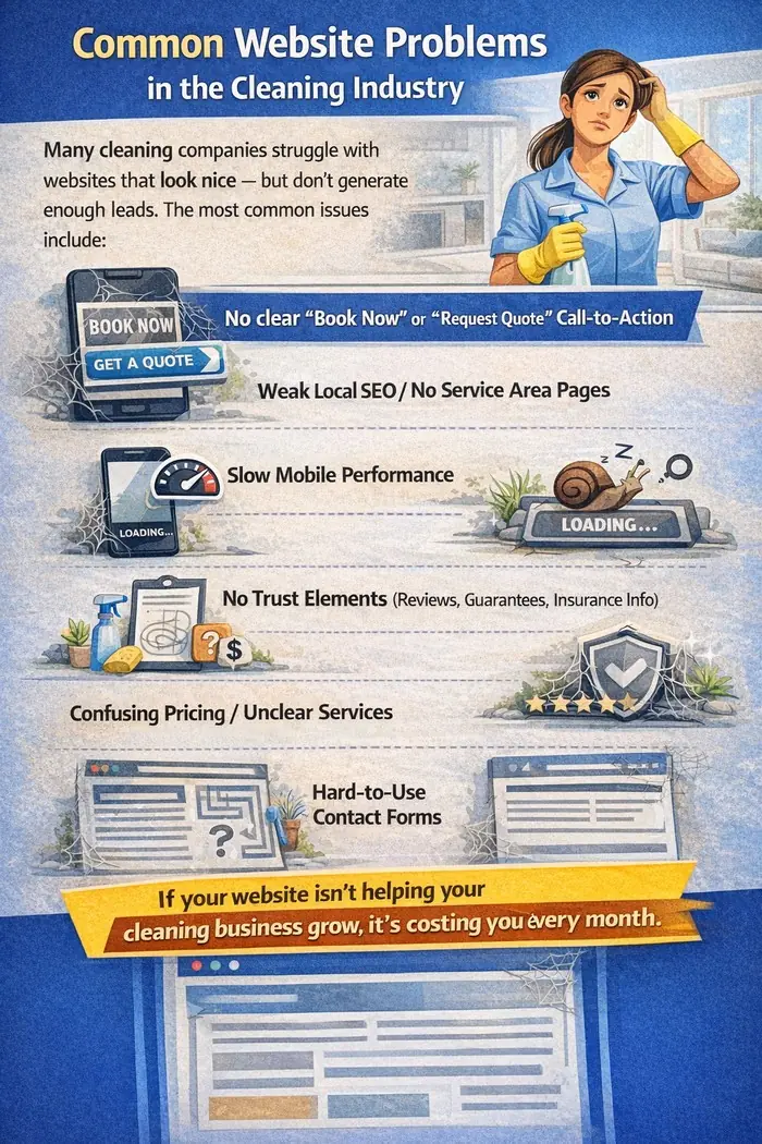 Common Website Problems in the Cleaning Industry