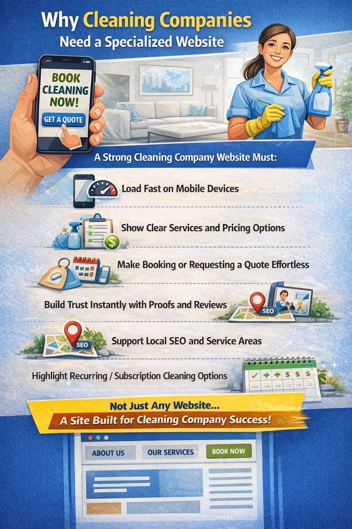 Cleaning Companies Need a Specialized Website