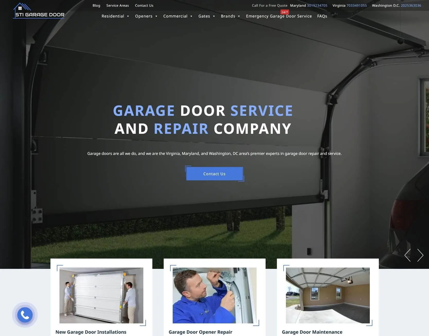 Garage Door Service Website Architecture