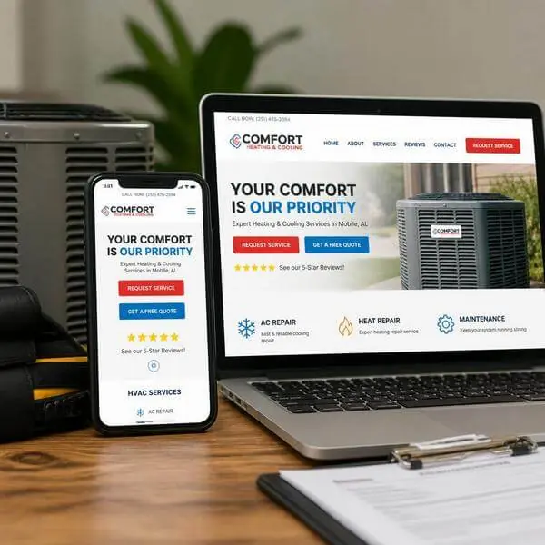 heating and cooling contractor website