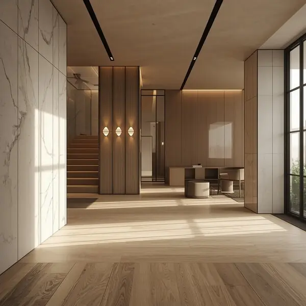 Modern flooring contractor project interior