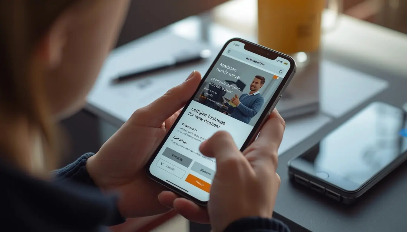Mobile website design
